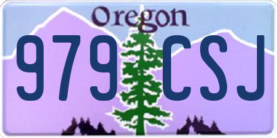 OR license plate 979CSJ