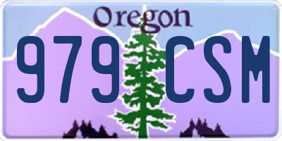 OR license plate 979CSM