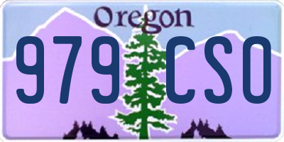 OR license plate 979CSO