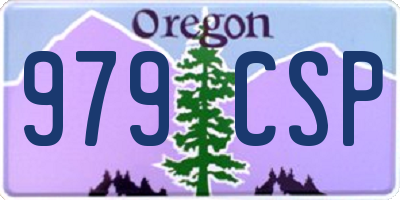 OR license plate 979CSP