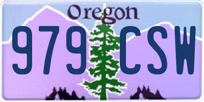 OR license plate 979CSW