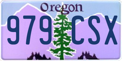 OR license plate 979CSX
