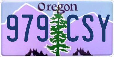 OR license plate 979CSY