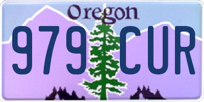 OR license plate 979CUR