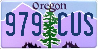 OR license plate 979CUS