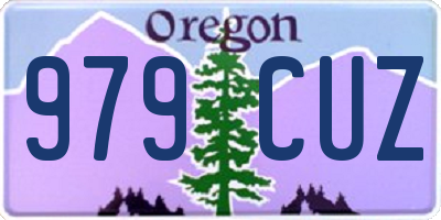 OR license plate 979CUZ
