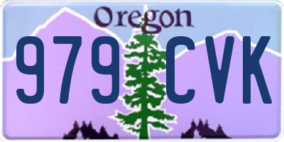 OR license plate 979CVK