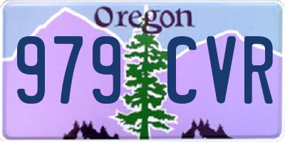 OR license plate 979CVR