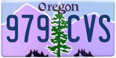 OR license plate 979CVS