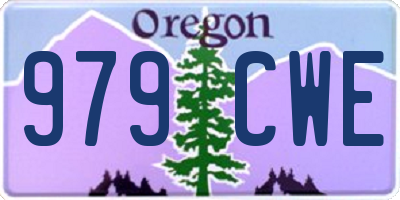 OR license plate 979CWE