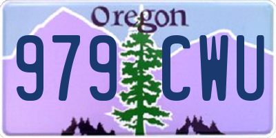 OR license plate 979CWU