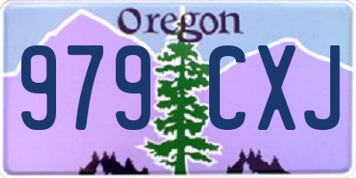 OR license plate 979CXJ