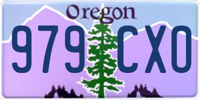 OR license plate 979CXO