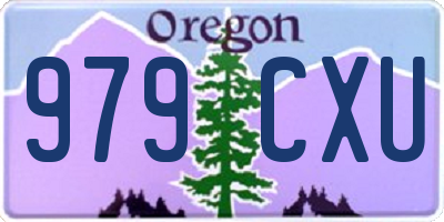 OR license plate 979CXU
