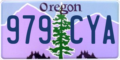 OR license plate 979CYA