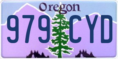 OR license plate 979CYD