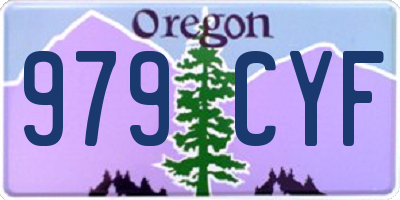 OR license plate 979CYF