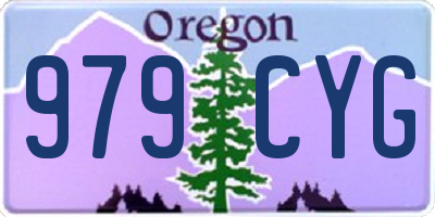OR license plate 979CYG