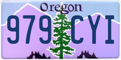 OR license plate 979CYI