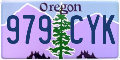 OR license plate 979CYK