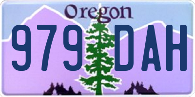 OR license plate 979DAH