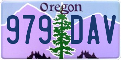 OR license plate 979DAV