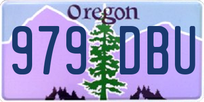OR license plate 979DBU