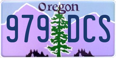OR license plate 979DCS