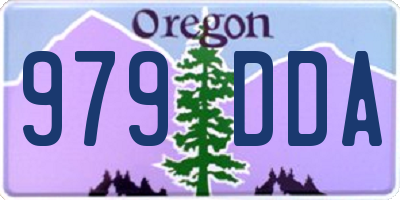 OR license plate 979DDA