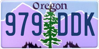 OR license plate 979DDK