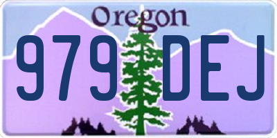 OR license plate 979DEJ