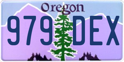OR license plate 979DEX
