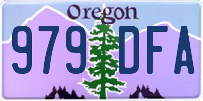 OR license plate 979DFA