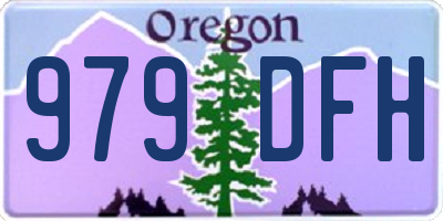 OR license plate 979DFH
