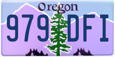 OR license plate 979DFI
