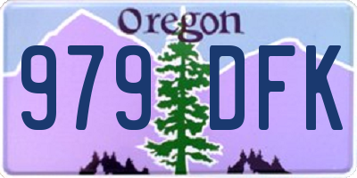 OR license plate 979DFK