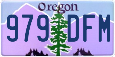 OR license plate 979DFM
