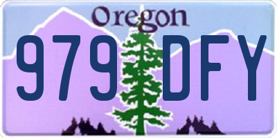 OR license plate 979DFY