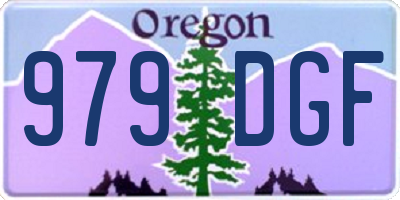 OR license plate 979DGF