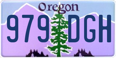 OR license plate 979DGH