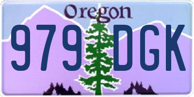 OR license plate 979DGK