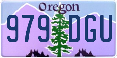 OR license plate 979DGU