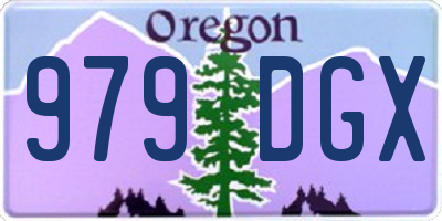 OR license plate 979DGX