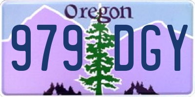OR license plate 979DGY