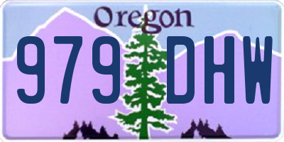 OR license plate 979DHW