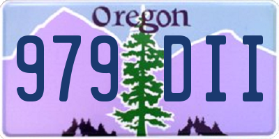 OR license plate 979DII