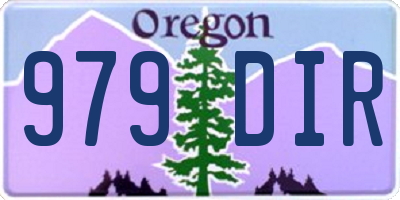 OR license plate 979DIR