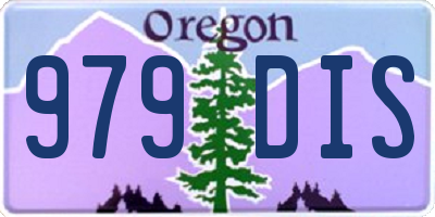OR license plate 979DIS