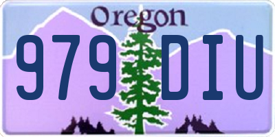OR license plate 979DIU