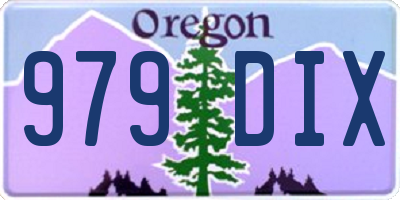 OR license plate 979DIX